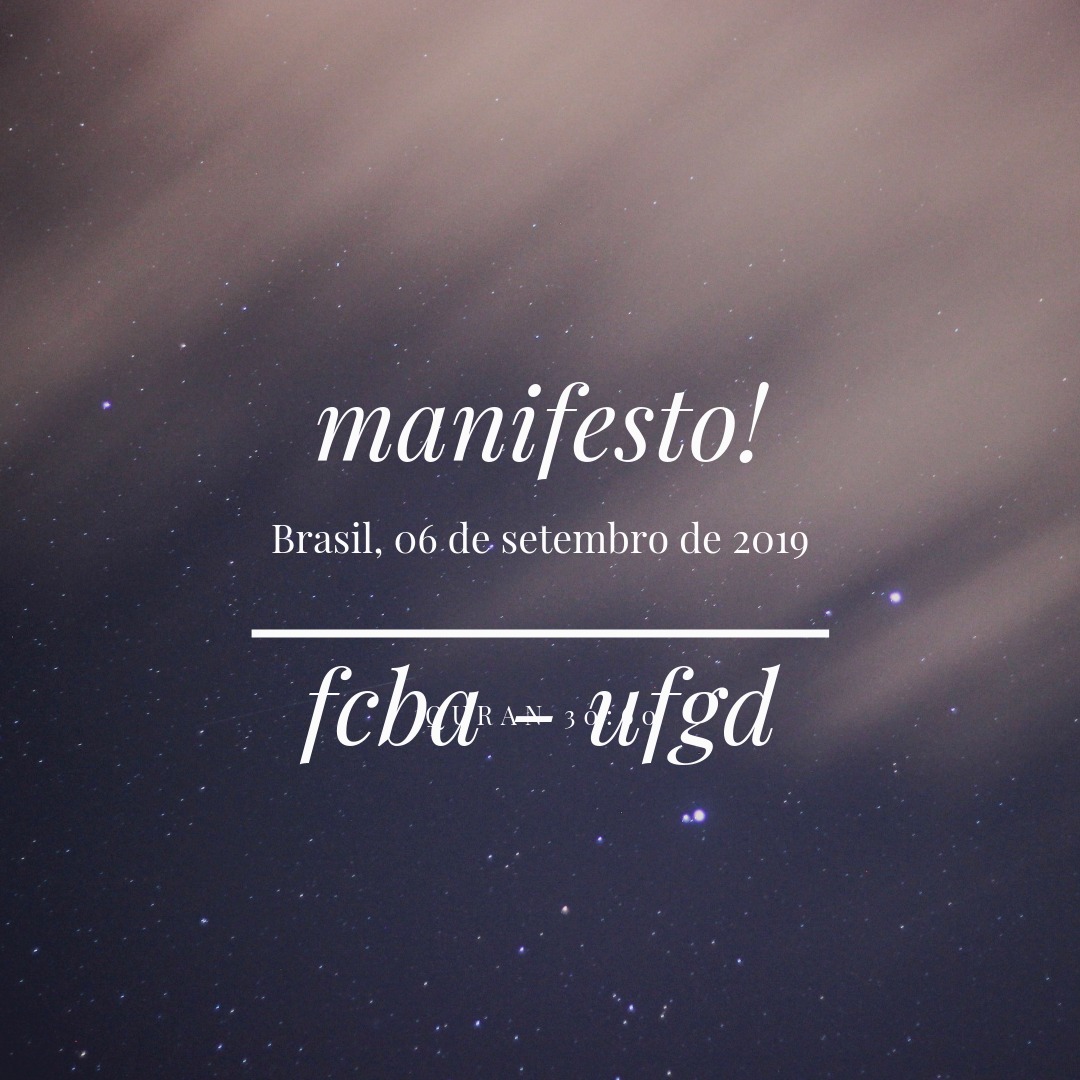 manifesto! FCBA – UFGD