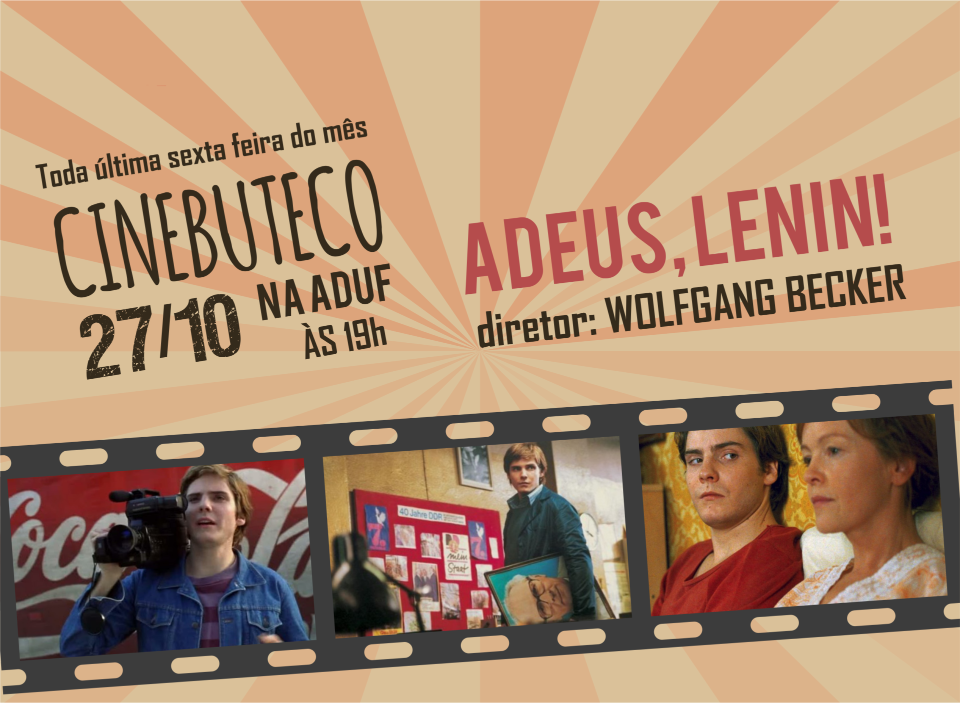 CINEBUTECO (27/10) com o filme “Adeus, Lenin!”
