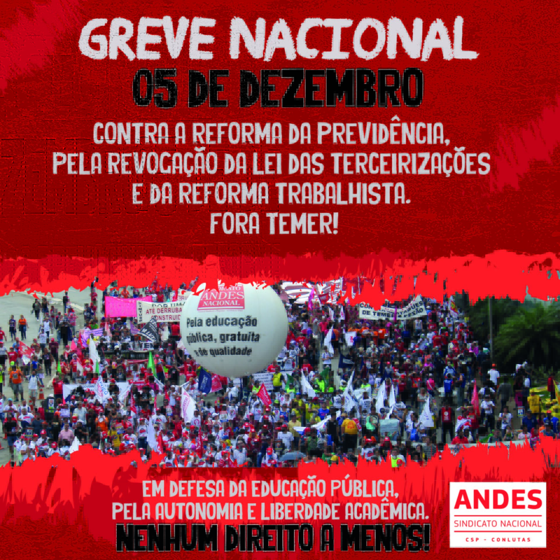 5 de Dezembro é dia de Greve Nacional contra a Reforma da Previdência